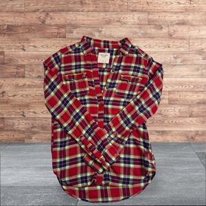 WOMENS ABERCROMBIE & FITCH BUTTON UP FLANNEL SMALL